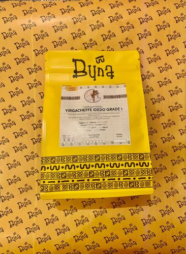 Ethiopia-Yirgacheffe Idedo Grade 1 250g - Region: GujiProcess: Honey  Varietal: Heirloom  Altitude: 1900 – 2200  Type: Single Origin  Notes: Floral aroma, sweet finish, structured acidity,
tea like mouth feel, jasmine, honey, caramel, dried fruit