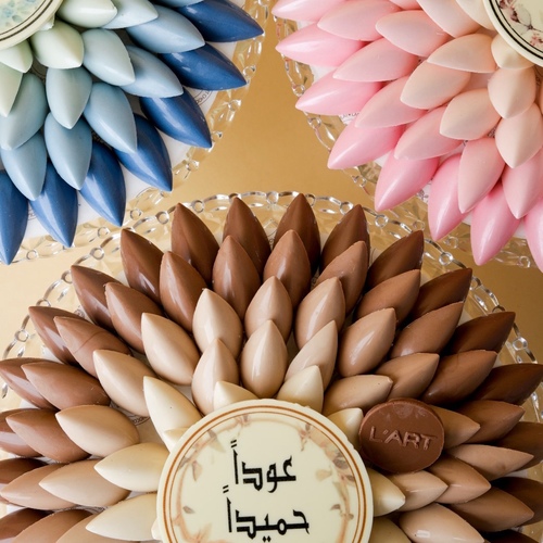 صينية كريستال تدرج الألوان 100 حبه