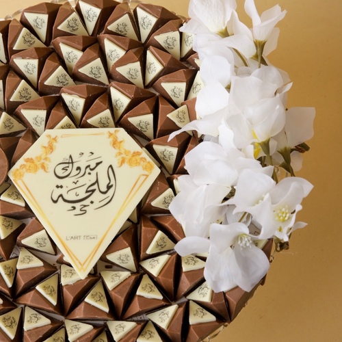 صينية كريستال تشوكليت شكل الألماس 60 حبه
