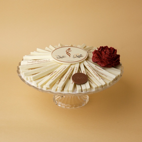 صينية كريستال طباعة شكل الأعواد  65 حبه