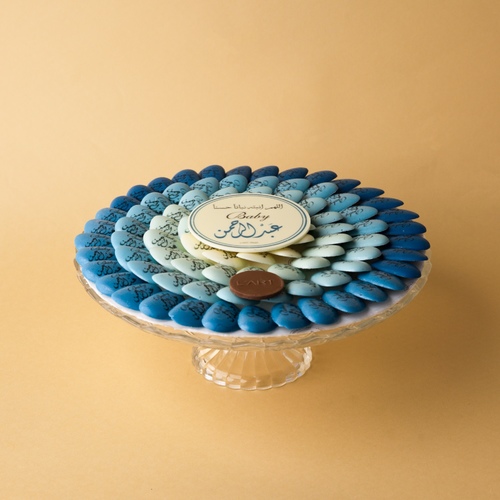 صينية الكريستال حلو تدرج الألوان مطبوع 90 حبه