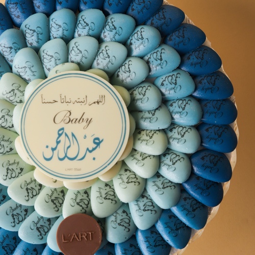 صينية الكريستال حلو تدرج الألوان مطبوع 90 حبه
