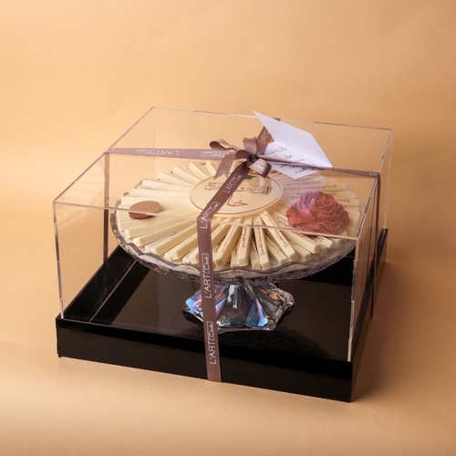 بوكس إكليرلك يحتوي على صينية كريستال داخلها تشوكليت الأعواد 65 حبه - بوكس إكليرلك يحتوي على صينية كريستال داخلها تشوكليت الاعواد 65 حبه