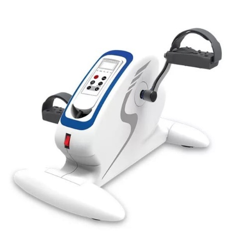 Medical Tech General Trading - Mini exercise bike for leg and arm - Pedal exercise bike, mini leg and arm exercise bike with LCD display 
 With bike controller 
 It is light in weight 5 kg and can hold up to 120 kg 
 You can exercise the leg or exercises for the arms as desired