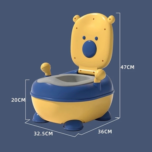 French toilet for children's education, blue color