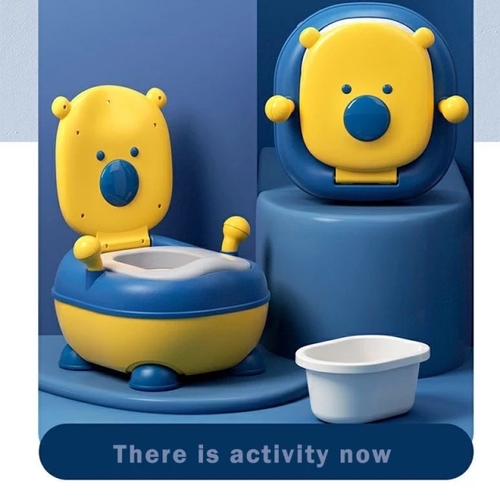 French toilet for children's education, blue color