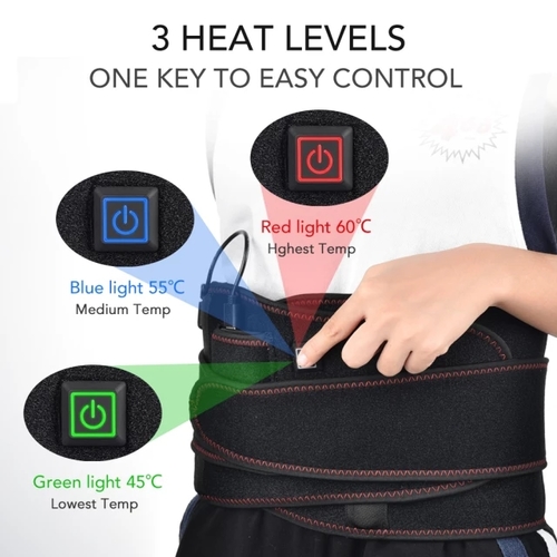 Lumbar vertebrae massager belt with heating feature