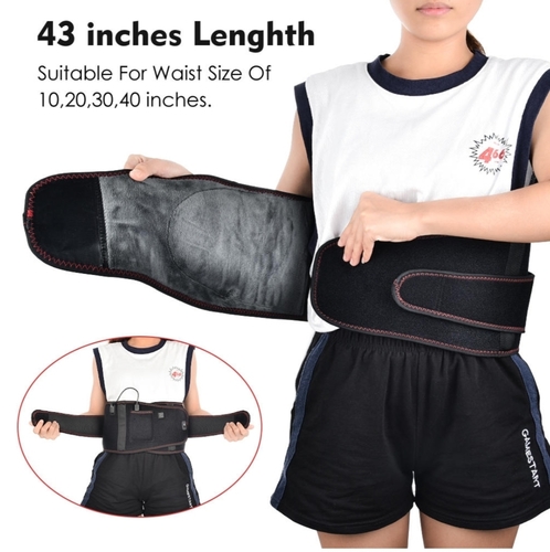 Lumbar vertebrae massager belt with heating feature