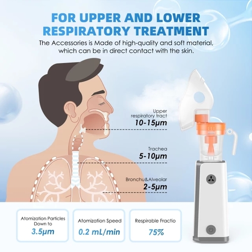 A portable rechargeable compressor mask with a quiet sound