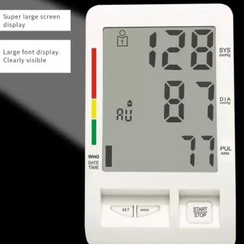 Measurement of blood pressure by arm