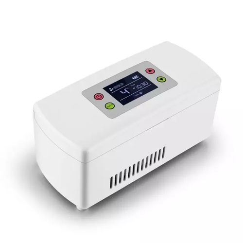 Portable charging refrigerator for needles and medicines