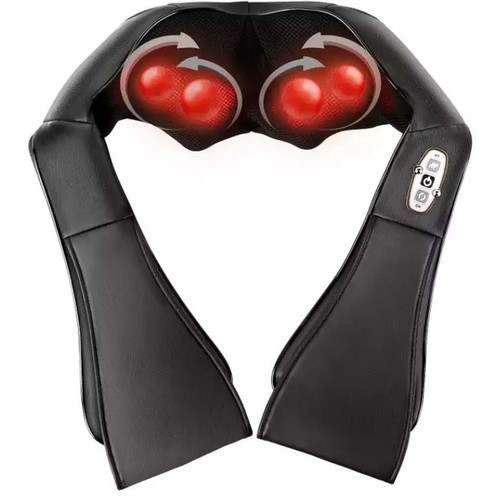 Medical Tech General Trading - Neck Massager - Product Description ADJUSTABLE INTENSITY - This neck massager pillow has 3 intensity levels of speed, allowing you to get just the right amount of pressure to relieve muscle pain. Two-Way Massage - Built in two-way motion control to mimic the motion of a personal massage experience. This 3D Shiatsu Massager will automatically reflect every minute for better distribution of massage effects. HEAT FUNCTION - With infrared heat, the neck and shoulder massager can be used to relieve muscle tension and tension and promote blood circulation. PORTABLE AND DURABLE - This neck and back massager includes a wall power adapter and car charger, so you can have an electric self-massage