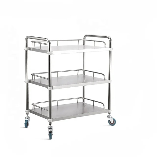 Medical Tech General Trading - Steel table, 3 shelves, 50×40×90 cm