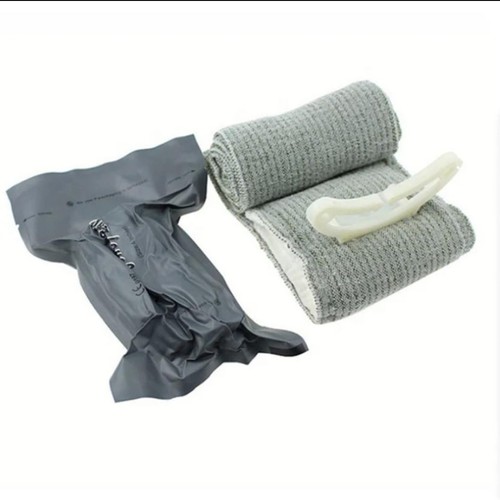 Sterile compression bandage to stop severe bleeding in emergency situations