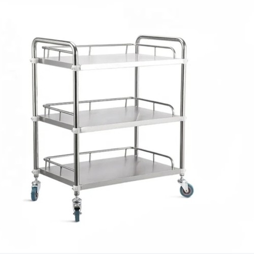 Medical Tech General Trading - Steel table with 3 shelves, size 80×48×86