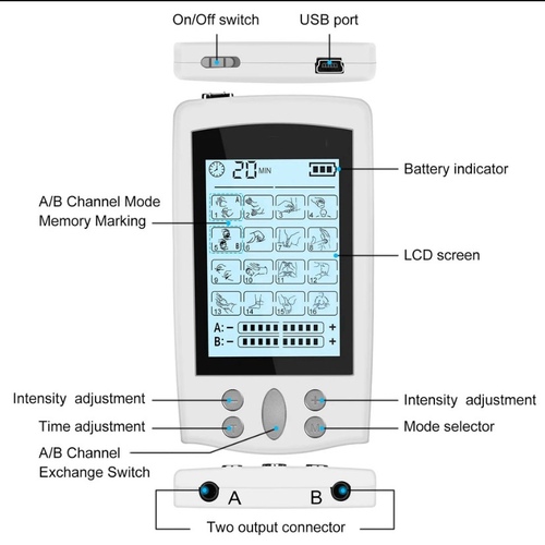 Electric Tens Digital Therapy Machine