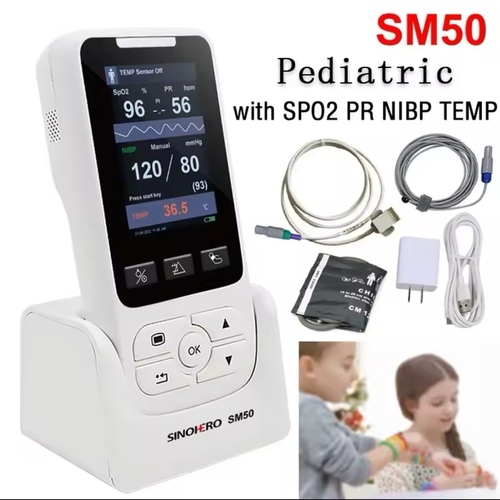 Medical Tech General Trading - Portable Clinical Pediatric Vital Signs Monitor Patient Rate Monitor SPO2 PR NIBP TEMP