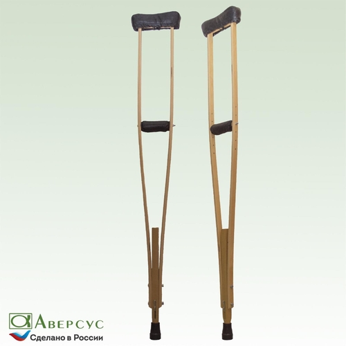 Medical Tech General Trading - Taiwanese wooden double crutch 110cm up to 125cm