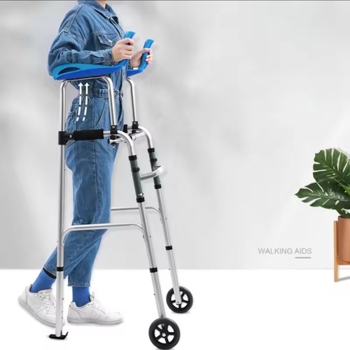 Aluminum walker with arm support