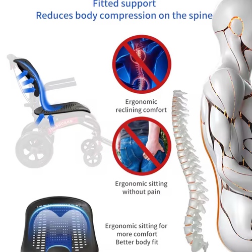 A chair with a design that supports the spine