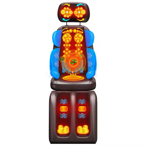 Portable thermal massage chair - This all-in-one electric massage chair is designed to provide a comprehensive relaxation and therapeutic experience at home. It utilizes advanced massage techniques targeting the neck, shoulders, back, waist, and thighs, along with a heating function to stimulate blood circulation and relieve muscle pain and fatigue.
The chair features multi-point massage cushions that mimic manual massage, along with armrests and footrests for complete body comfort. Its ergonomic design makes it suitable for everyday use after work or exercise, and it's an ideal choice for seniors or those suffering from back and joint pain.
Features in brief:
• Multi-zone massage (neck, back, waist, legs)
• Comfortable heating system
• Deep tissue massage to promote relaxation and pain relief
• Ergonomic design with soft, cushioned pads
• Suitable for everyday home use