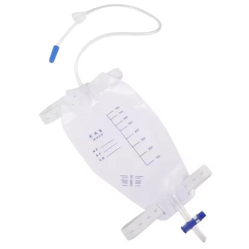 10 pieces of medical urine bags with a capacity of 750 - 10 Bags
750ml medical urine bag, made of transparent medical-grade material with clear markings for accurate measurement, equipped with a flexible tube and a leak-proof drain valve. Suitable for home and hospital use.