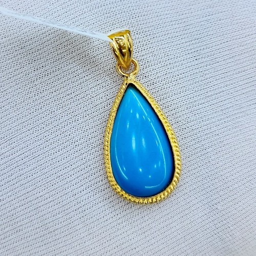 pendant gold (21k) weight (2.7)gr stone (1.6) stone (Turquoise)