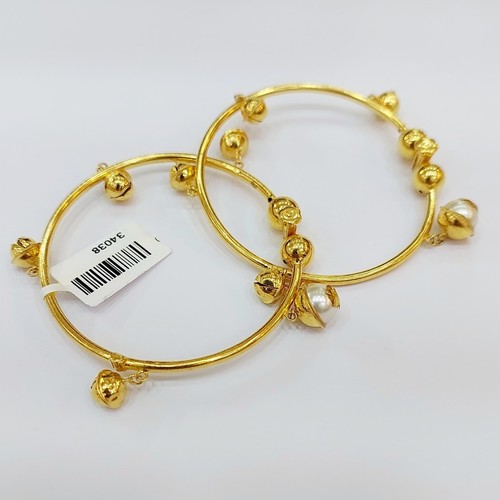 Anklet For (2.5-4yearsold kid) 21k 2pic weight(16.1)gr - 1.8gr stone