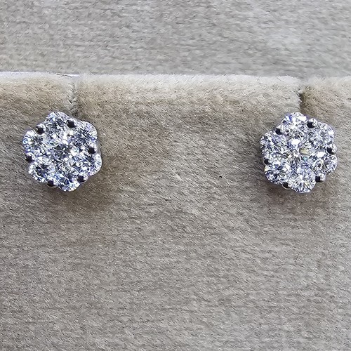 earings lab grown Diamond (2.2)gr (0.68)crt (VVS-FG)