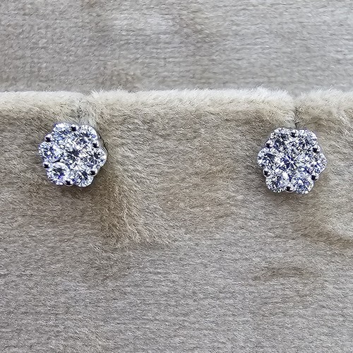 earings lab grown Diamond (1.7)gr (0.54)crt (VVS-FG)