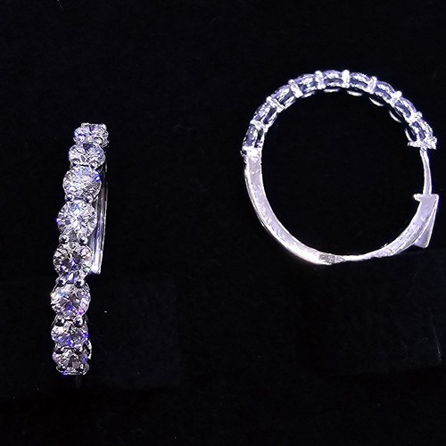 earings lab grown Diamond (7.32)gr (2.77)crt (VVS-FG)size(21mm)