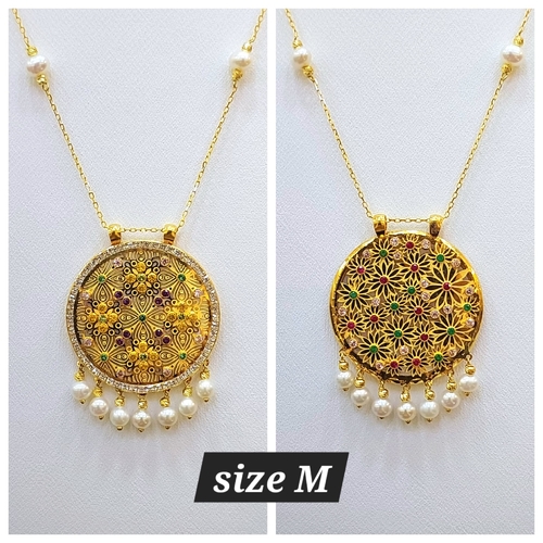 Necklace gold (21k) weight (7.2)gr Length (50cm)size(M)