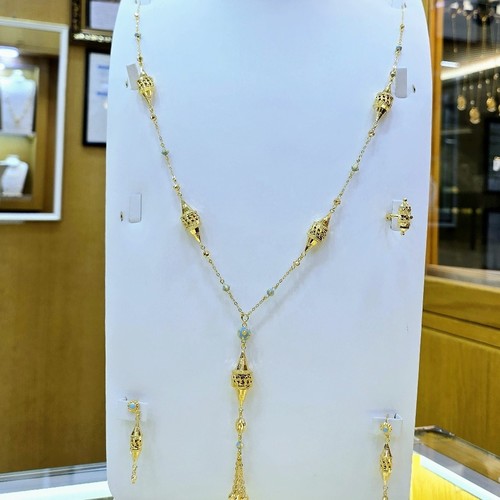 Full set gold (21k) weight (37.38)gr size (70cm)