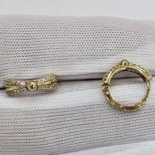 Earings hoops (18k)gold(2.7)gr size (12mm)