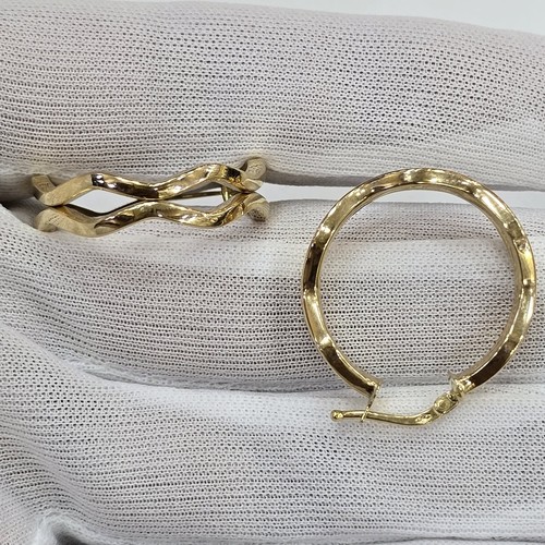 Earings hoops (18k)gold(3.5)gr size (22mm)