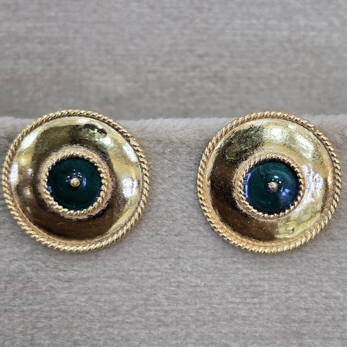 Earings gold meena (21k) weight (2.1)gr