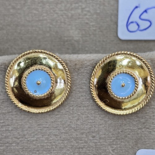 Earings gold meena (21k) weight (2.1)gr