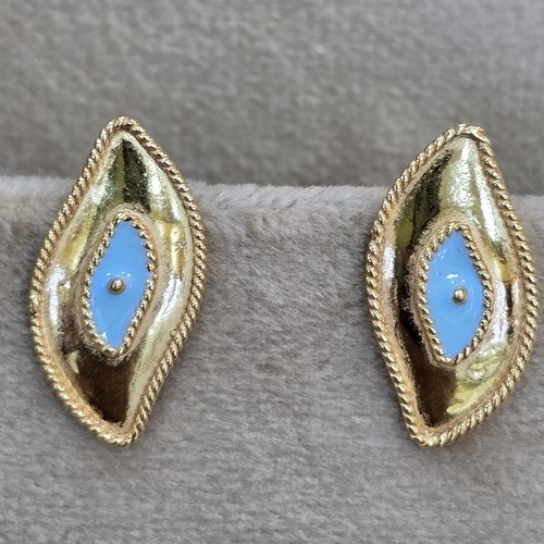 Earings gold meena (21k) weight (2.1)gr