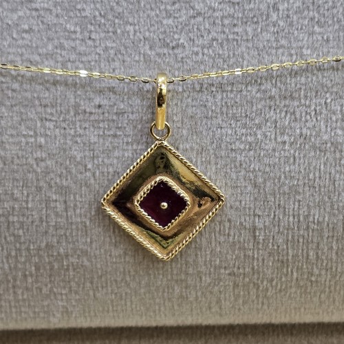 pendant gold meena (21k) weight (1.5) size ( 45cm)