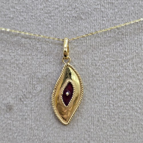 pendant gold meena (21k) weight (1.5) size ( 45cm)