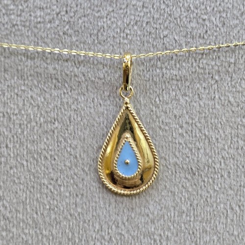 DIVER JEWELLERY (مجوهرات الغواص) - pendant gold meena (21k) weight (1.5) size ( 45cm)