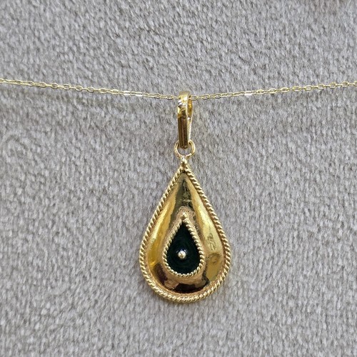 pendant gold meena (21k) weight (1.5) size ( 45cm)