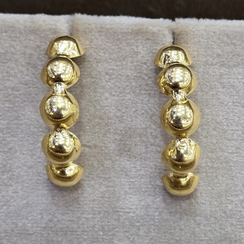 Earings Bubbles gold 21k weight ( 3.2)gr