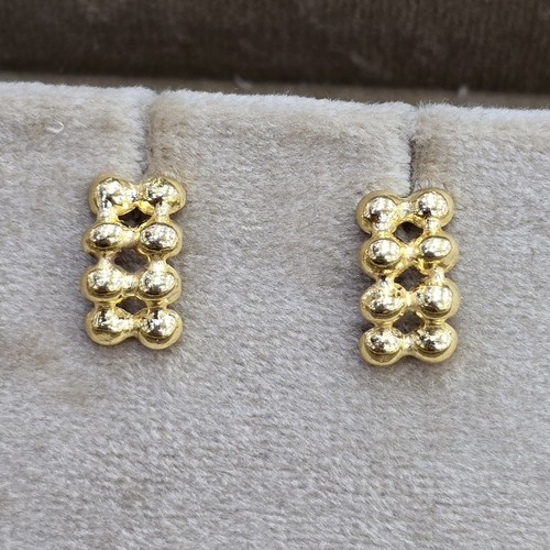 Earings Bubbles gold 21k weight (1.8)gr