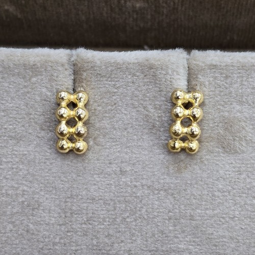 Earings Bubbles gold 21k weight (1.4)gr