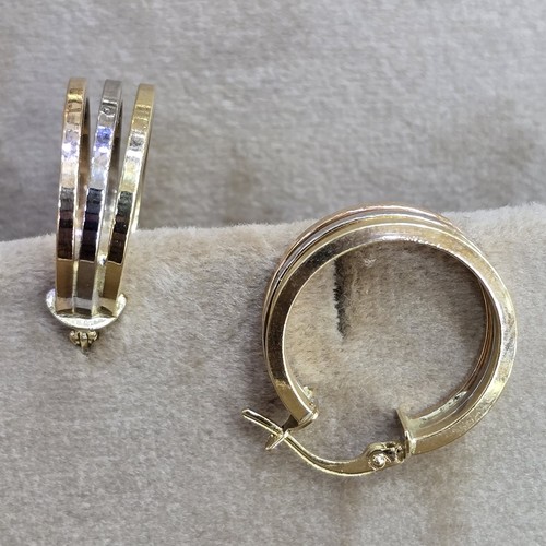 Earings Gold hoops (18k) weight (2.45)gr size (18mm)