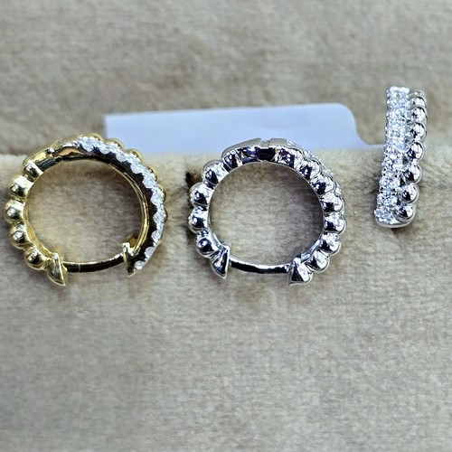 Earings hoops Diamond (4)gr (0.32)crt VVS/FG (14mm)