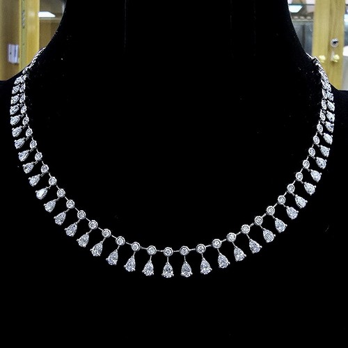 DIVER JEWELLERY (مجوهرات الغواص) - Necklace Diamond (12.98)gr (5.97)crt VVS/FG (40cm) L.G.D