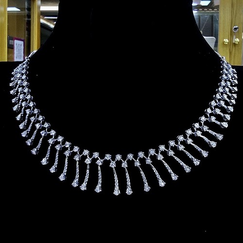 DIVER JEWELLERY (مجوهرات الغواص) - Necklace Diamond (24.31)gr (2.35)crt VVS/FG (40cm) L.G.D