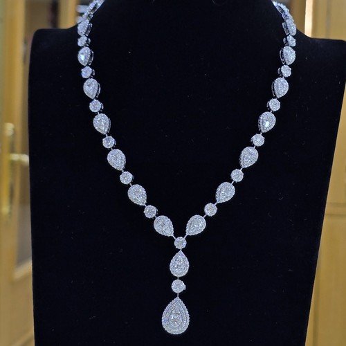 DIVER JEWELLERY (مجوهرات الغواص) - Necklace Diamond (46.74)gr (17.85)crt VVS/FG (45cm) L.G.D